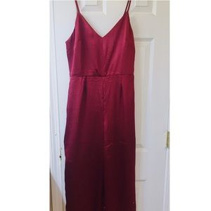 Long, Ruby Red Cami Jumpsuit